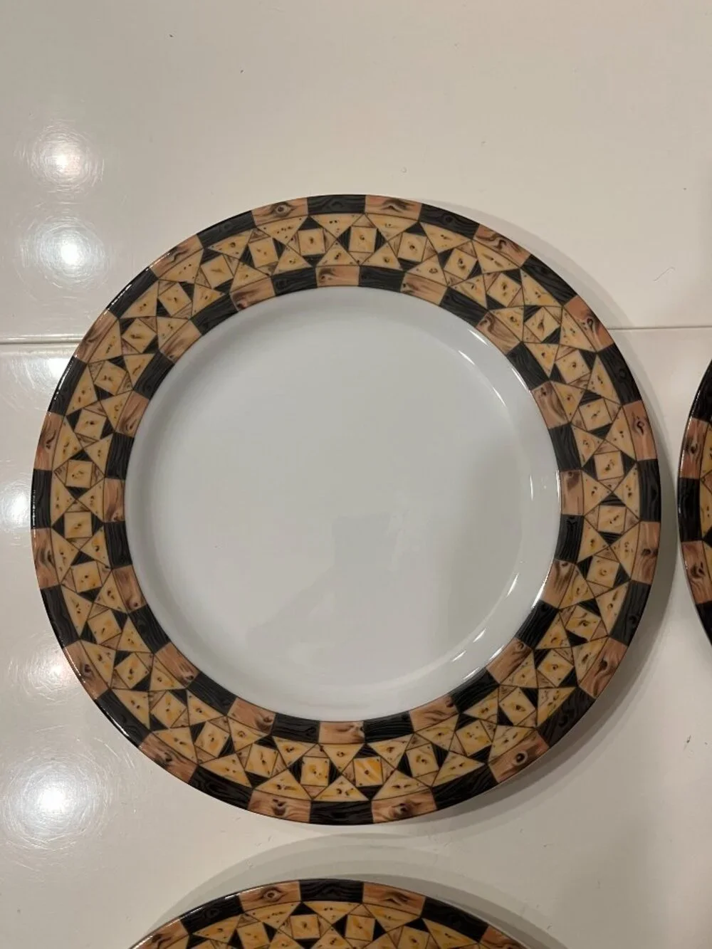 TAITÙ Milano Legno Salad Plates 7.5” Set of 4 - Emilio Bergamin 1987